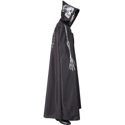 Plášť s potiskem skeleton s kapucí